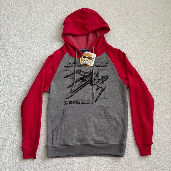 Star Wars X Wing Starfighter Hooded Sweatshirt Size Mens Small NWT - Picture 1 of 10